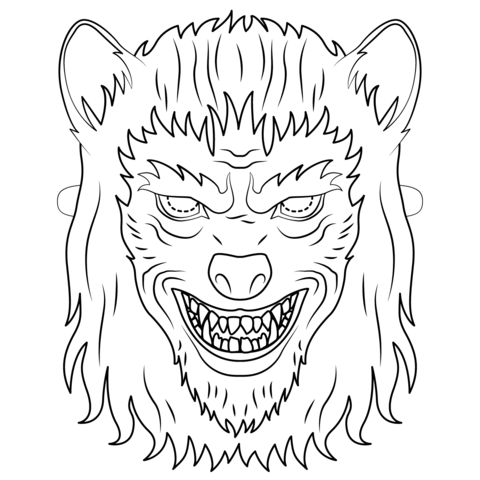Wolf mask coloring book